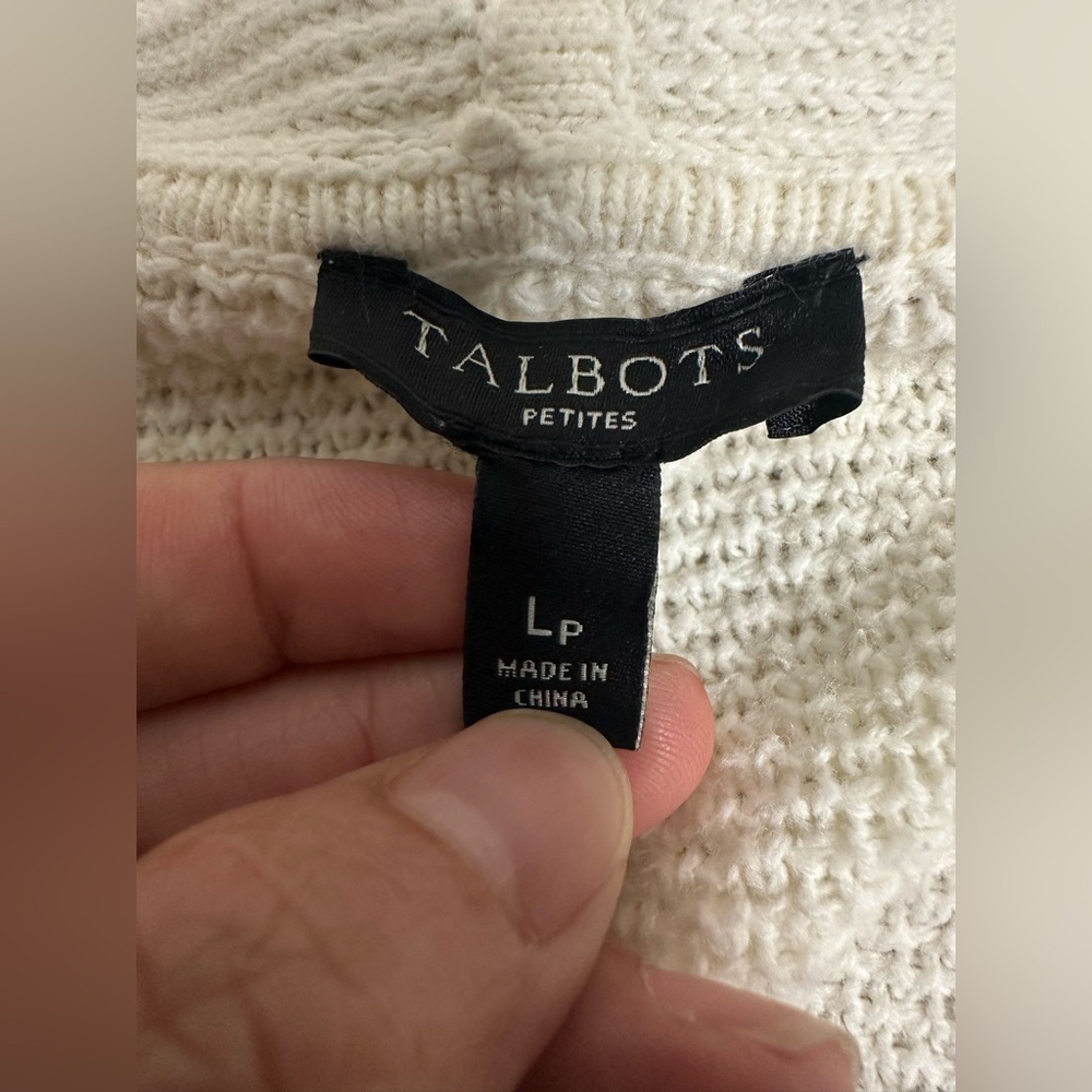 Talbots Cream Women's Cardigan LP - Picture 5 of 5